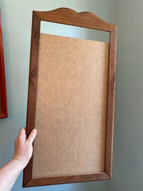 Vintage Wooden Wall Calendar Frame With Scalloped Top For 12" x 12" Inserts